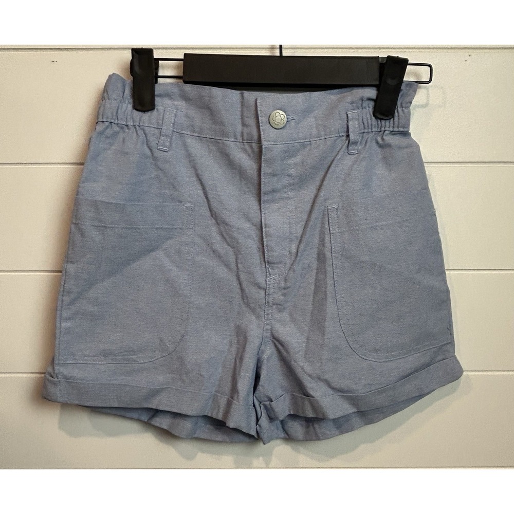 Epic Threads Shorts Girl's Medium Blue Chambray‎ Rolled Hem NWT
